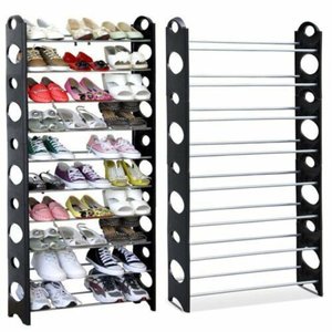 Sapateira 30 Pares com 10 Prateleiras Empilhavel Suporte Organizador Modular para 60 Tenis Sapatos