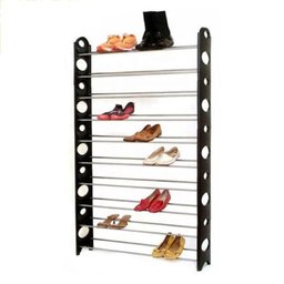 Sapateira 30 Pares com 10 Prateleiras Empilhavel Suporte Organizador Modular para 60 Tenis Sapatos - 4