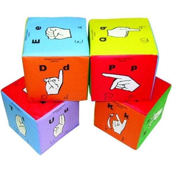 Cubo Educativo - Libras - 4 Cubos - 1