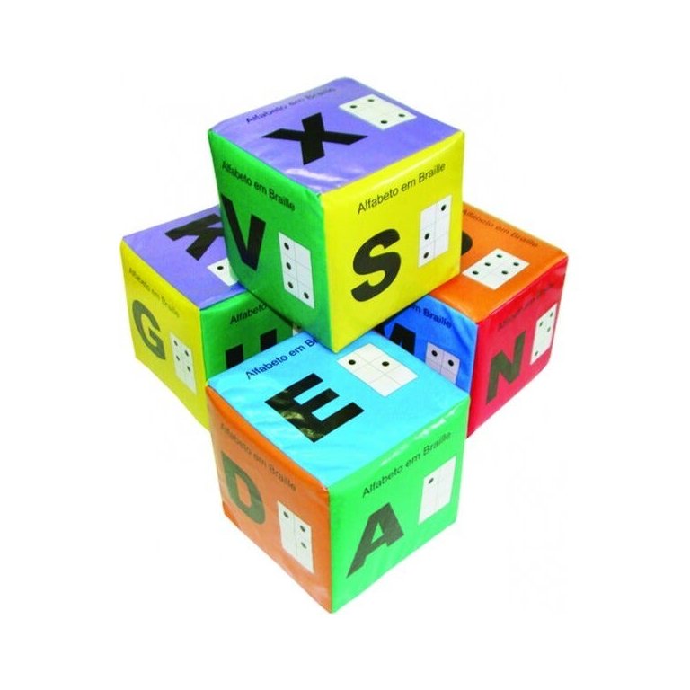 Cubo Educativo - Braille - 4 Cubos