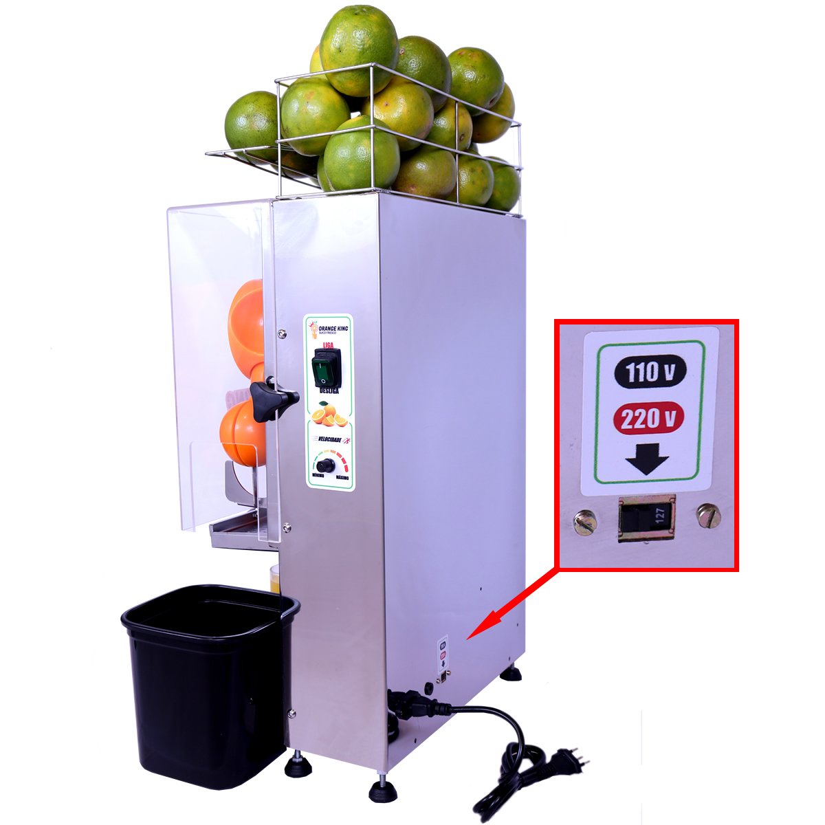 220v Elétrico Lento Espremedor De Suco De Laranja Máquina De Suco