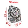 Mochila Bolsa Feminina Estampada Média em Courino - 4