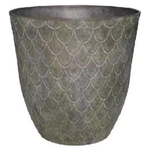 Vaso para Planta Grande Decoração Flores Sala Área Externa (liso/cinza-escuro)