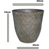Vaso para Planta Grande Decoração Flores Sala Área Externa (liso/cinza-escuro) - 2