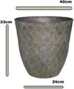 Ver imagem 2 de Vaso para Planta Grande Decoração Flores Sala Área Externa (liso/cinza-escuro)