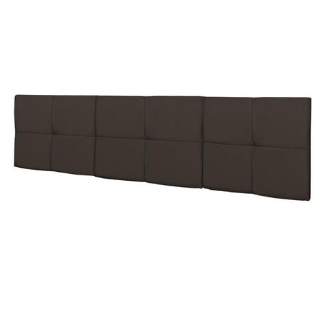 Cabeceira Cama Casal King Size 1,95 México Box Estofada - Marrom Suede