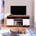Ver imagem 1 de Rack para TV Yara 47" 136cm em MDP com Portas e Prateleira Off White