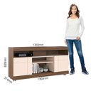 Ver imagem 3 de Rack para TV Yara 47" 136cm em MDP com Portas e Prateleira Off White