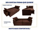 Ver imagem 6 de Sofá Cama Retrátil Reclinável 2,10m Bangkok Suede Velut Marrom Molas no Assento - King House