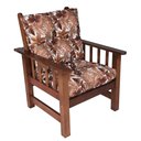 Ver imagem 1 de Poltrona Colonial Cancún de Madeira C/ Almofadas Estampa Floram Marrom