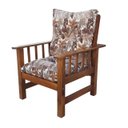 Ver imagem 4 de Poltrona Colonial Cancún de Madeira C/ Almofadas Estampa Floram Marrom