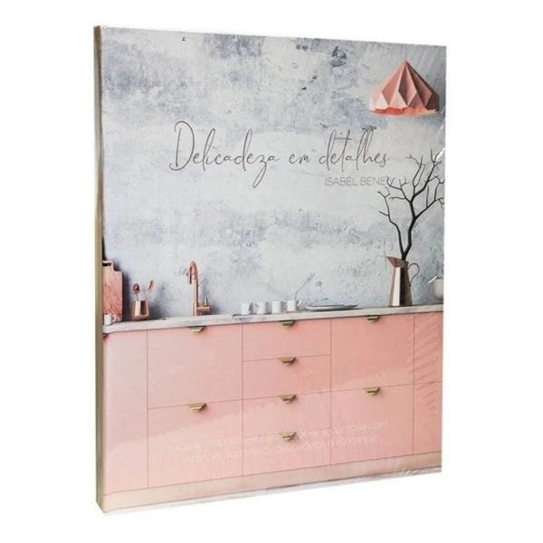 Livro Caixa Decorativo Rosa E Cinza Delicadeza Em Detalhes 30x24x4