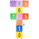 Ver imagem 2 de Tapete em Eva - Números Amarelinha 10 peças