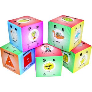 Cubos Alfabeto Ilustrativo - 5 Cubos