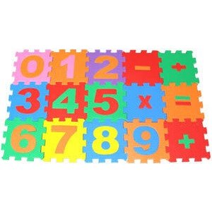 Tapete em Eva Pequeno - Números e Sinais 15 peças