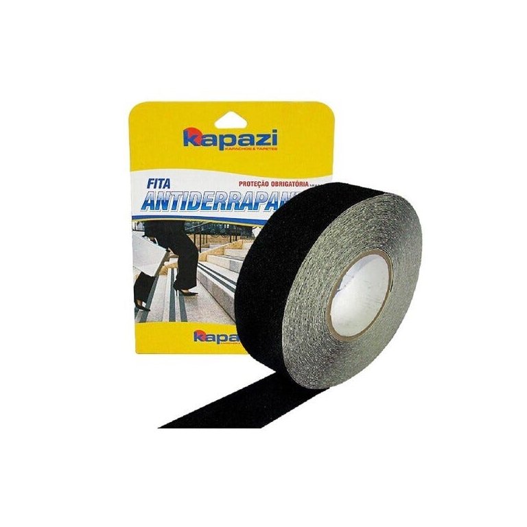 Fita Antiderrapante Preto 50mmx5m Kapazi. Fita Antiderrapante Preto 50mmx5m Kapazi.
