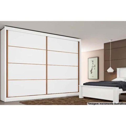 Guarda Roupa Casal 2 Portas de Correr e 6 Gavetas Sevilha Branco - Europa
