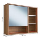 Ver imagem 3 de Armário Espelheira 1 Porta 60 Cm Lva06 Mell Branco Novam