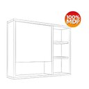 Ver imagem 7 de Armário Espelheira 1 Porta 60 Cm Lva06 Mell Branco Novam