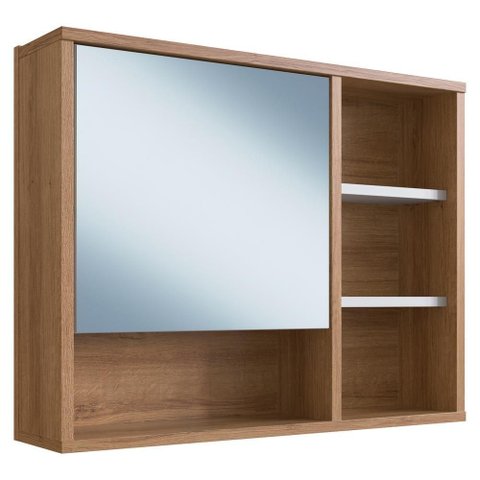 Armário Espelheira 1 Porta 60 Cm Lva06 Mell Branco Novam