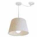 Ver imagem 1 de Lustre Pendente Cone com Desvio Md-4274 Cúpula 30/30x40cm Linho Bege - Bivolt