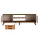 Ver imagem 4 de Rack Bancada Charlotte para Tv 75 Pinho / Off White