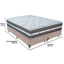Ver imagem 6 de Cama Box Bege e Colchão Black Graphite Molas Ensacadas King 193x203x27 Anjos