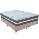 Ver imagem 1 de Cama Box Bege e Colchão Black Graphite Molas Ensacadas King 193x203x27 Anjos