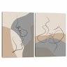 Quadros Decorativo Duplo Traço Casal Abs 120x80cm no Chassi - 1