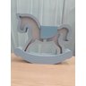 Luminária Abajur Cavalo de Mesa com Led Com ou Sem Fio - Azul - Bateria 9V (Sem Fio) - 5