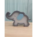 Ver imagem 4 de Luminária Abajur Elefante de Mesa com Led Com ou Sem Fio - Orelha Azul - Bateria 9V (Sem Fio)