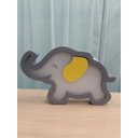 Ver imagem 6 de Luminária Abajur Elefante de Mesa com Led Com ou Sem Fio - Orelha Azul - Bateria 9V (Sem Fio)