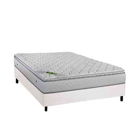 Cama Box Casal: Colchão Molas Ensacadas Luckspuma MasterPocket Luck Spring + Base CRC Courano