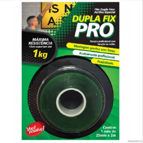 Fita Dupla Face Verde 25 mm x 2 m
