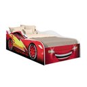 Ver imagem 2 de Cama Carro Montessoriana Infantil Segura com Laterais Altas para Quarto Criança Dormir - Vermelha