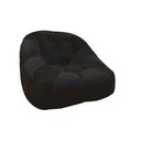 Ver imagem 1 de Poltrona Paloma Escritório Sala Pé Plástico Suede Marrom e Suede Preto - Dominic Decor