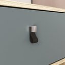 Ver imagem 7 de Conjunto Cômoda Sapateira com Mesa de Cabeceira Cinza/Amendoa/Acqua