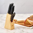 Ver imagem 1 de KIT 7 PECAS DE FACAS COM SUPORTE EM MADEIRA