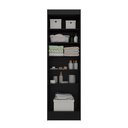 Ver imagem 2 de Armário Multiuso Aura 2 Portas 5 Prateleiras Kits Paraná Cor:black/black