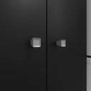 Ver imagem 5 de Armário Multiuso Aura 2 Portas 5 Prateleiras Kits Paraná Cor:black/black