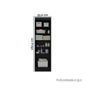 Ver imagem 3 de Armário Multiuso Aura 2 Portas 5 Prateleiras Kits Paraná Cor:black/black