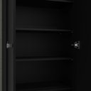 Ver imagem 4 de Armário Multiuso Aura 2 Portas 5 Prateleiras Kits Paraná Cor:black/black