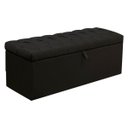Ver imagem 1 de Calçadeira Baú Solteiro Paris 90cm Suede Preto - D A Decor