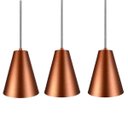 Ver imagem 1 de Kit 3 Pendentes Luminaria Lustres de Teto Cone Alumínio Decoração Casa Sala Cozinha