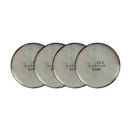 Kit Prato Raso Tramontina Churrasco Rustic em Porcelana 28 Cm 4 Peças - 1