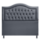 Ver imagem 1 de Cabeceira Queen 160 Cama Box Sophia Provençal Cinza Corano com Pés Rbl