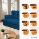Ver imagem 4 de Sofá Retrátil Reclinável America 2,30m Suede