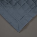 Ver imagem 4 de Kit Cobre Leito Colcha Bellini King Dupla Face Percal 300 Fios Textura Matelassê 3 Peças - Azul