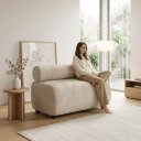 Ver imagem 3 de Sofá Namoradeira e KIT2 Poltronas Decorativa para Sala Nara Suede D03 - D'Rossi