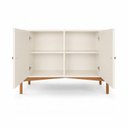 Ver imagem 4 de Cômoda com 2 Portas Mds com Pé em Madeira Maciça Aurora Off White